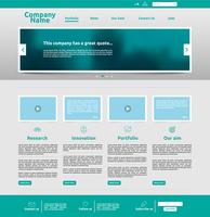 Modern website template for business, vector illustration