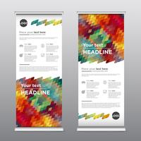 Colorful rollup design flyer, vector illustration