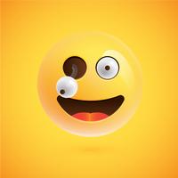 Realistic emoticon, vector illustration