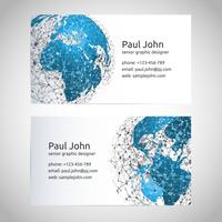 Vector business card template front and back