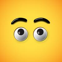 High-detailed emoticon eyes, vector illustration