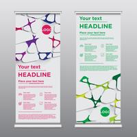 Colorful rollup design flyer, vector illustration