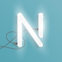 Realistic neon character from a set, vector illustration
