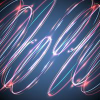 Neon blurry circles on a blue background, vector illustration.