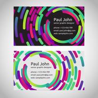 Vector business card template front and back