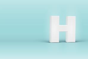 High detailed 3D font letter, vector illustration