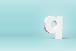 High detailed 3D font letter, vector illustration