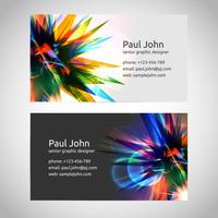 Vector business card template front and back