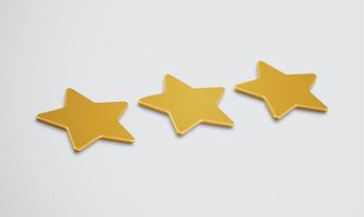 3D star rating or background, vector illustartion