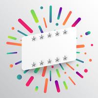 Colorful and white template with stars, vector illustration