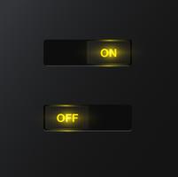 Realistic switches for web usage, vector illustration