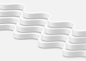 High-detailed abstract white waves, vector illustration