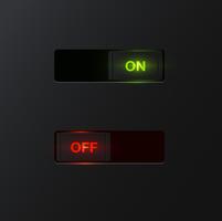 Realistic switches for web usage, vector illustration