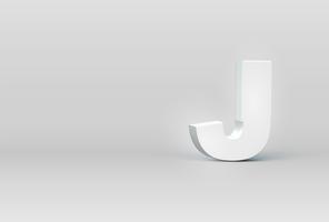 High detailed 3D font character, vector illustration