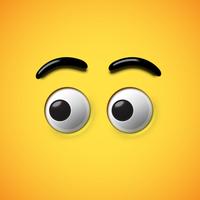 High-detailed emoticon eyes, vector illustration