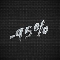 High detailed brick wall with percentage, vector illustration