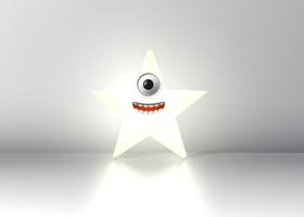 High detailed smiley star, vector illustration