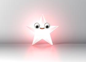 High detailed smiley star, vector illustration