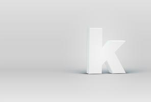 High detailed 3D font character, vector illustration