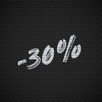 High detailed brick wall with percentage, vector illustration