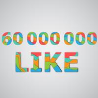 A number of likes made by colorful layered characters, vector illustration