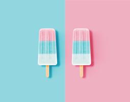 Realistic clean and pastel icecream, vector illustration