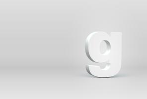 High detailed 3D font character, vector illustration