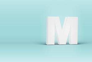 High detailed 3D font letter, vector illustration