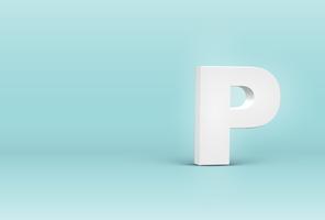 High detailed 3D font letter, vector illustration