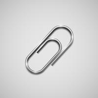 A realistic paperclip icon, vector