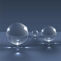 Esferas de vidrio realistas, vector