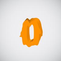 Melting orange character, vector
