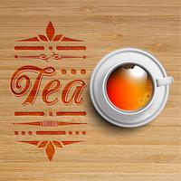 Taza realista de té, vector
