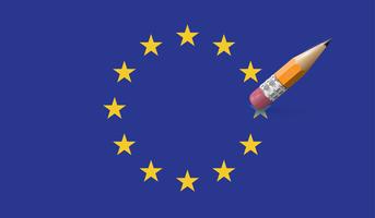 Estrella borrada de la bandera de la UE, vector