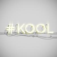 Neon hashtag word, vector illustration