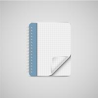 Un icono de cuaderno realista, vector