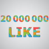 A number of likes made by colorful layered characters, vector illustration