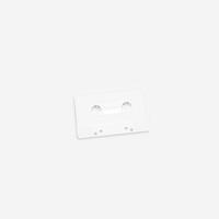 Pastel retro realistic cassette on flat background, vector illustration