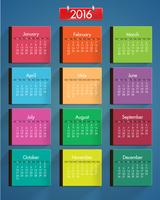 Realistic colorful calendar set, vector illustration