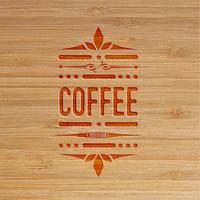 Coffee carved artwork, vector