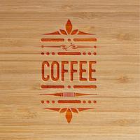 Coffee carved artwork, vector