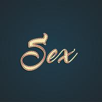 'Sex' leather sign, vector illustration