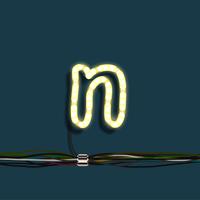 Neon garland letter, vector