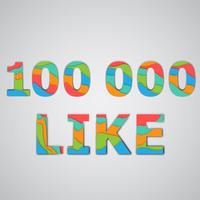 A number of likes made by colorful layered characters, vector illustration