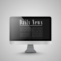 News on the computer, vector illustration