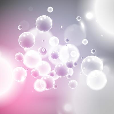 Colorful realistic 3D bubbles, vector illustration