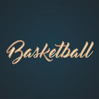 'Basketball' leather sign, vector illustration