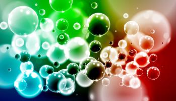 Coloridas burbujas 3D realistas, ilustración vectorial
