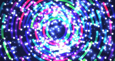 Colorful neon circles background, vector