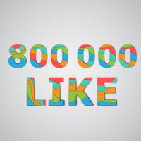 A number of likes made by colorful layered characters, vector illustration